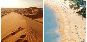 Playa de Las Teresitas - a European beach made of Saharan sand (6 photos + 1 video)