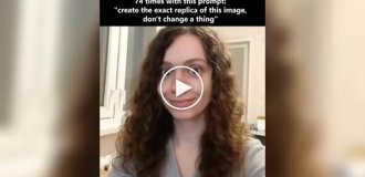 ChatGPT was asked to make a copy of the same photo 74 times