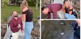 The perfect marriage proposal went wrong (4 photos + 1 video)