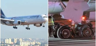 Жёсткое приземление в Атланте: рейс из Лимы остался без шасси и дверей туалета (3 фото + 2 видео)