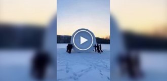 In the US, the world's largest snow globe was built