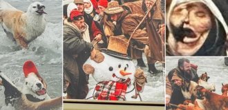 Кошмар перед Рождеством: лондонцы в ужасе от праздничного панно (13 фото)