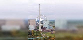 В Германии снесли 282-метровую трубу