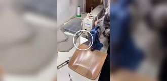 Оригинальный наряд из линолеума