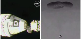 Космический корабль Boening Starliner успешно добрался до Земли без экипажа (2 фото + 3 видео)