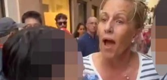 Американка схватила за волосы 14-летнюю воровку в Венеции (4 фото + 1 видео)