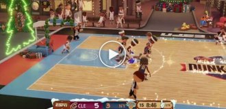 Баскетбольный матч превратили в «мультфильм» с персонажами Disney