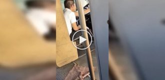 Странная манера вождения мексиканского водителя