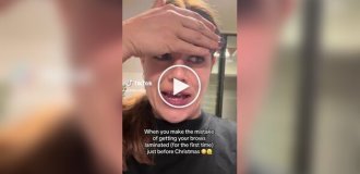 Девушка показала результат ламинирования бровей на следующий день