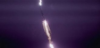 Lightning struck a rocket during takeoff (3 photos + video)
