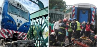 В Аргентине столкнулись два поезда (5 фото + 2 видео)