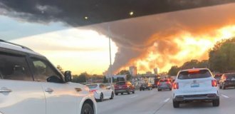 Момент крушения самолёта в США попал на видео (1 фото + 6 видео)