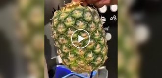Pineapple cutting machine
