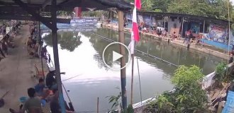 Nervous and timid Indonesian fishermen