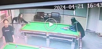 Awkward billiard lover