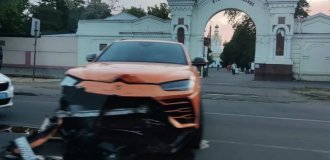 В Одессе разбили дорогой кроссовер Lamborghini Urus (видео)