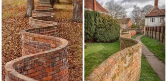 The magical walls of Suffolk, which conquered Britain with their wavy shape (13 photos + 1 video)