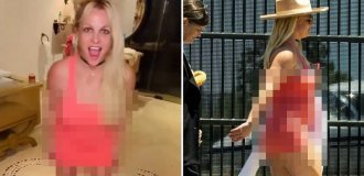 Britney Spears was offended by the paparazzi, saying that the photographers deliberately made her fat (4 photos + 1 video)