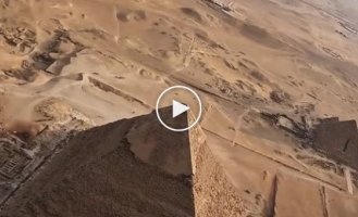 Flying over the Egyptian pyramids
