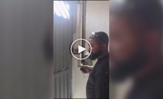 Хотел показать работу ворот, но получил дверцей прямо по лицу