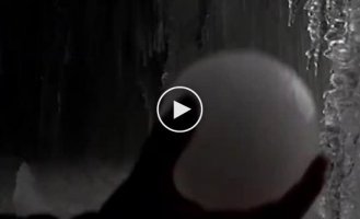 Balls with a waterfall