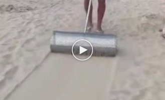 How to clean sand on beaches