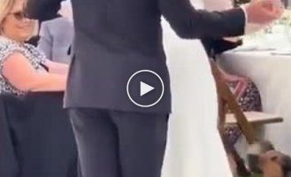 He couldn't miss their first dance