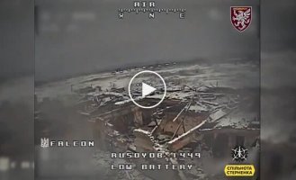 A Russian's head was blown off after being hit by a grenade from a Ukrainian drone of the 80th Airborne Shattered Brigade.