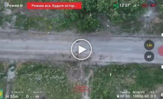 There was a Russian on the road, no eyes, no legs