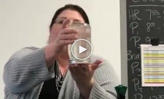 A trick with water in a physics lesson