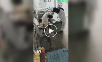 Девочка предложила леденец грабителю