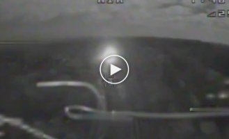 FPV drones Wild Hornets discovered and hit two Russian trucks at night