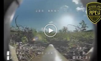 Burning another Russian canned food using a kamikaze drone