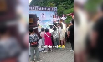 In China, dance groups, animators in panda costumes, and rap singers attended a funeral