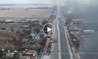 Бой в Броварском районе – вид сверху