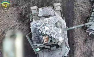 Soldiers of the 59th Mechanized Infantry Brigade destroyed the latest Russian T-80BVM tank near Nevelskoye in the Donetsk region