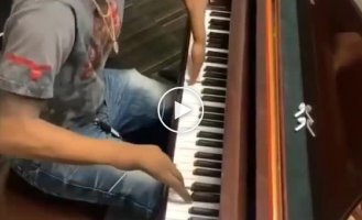 Take a close look at this musician's hands