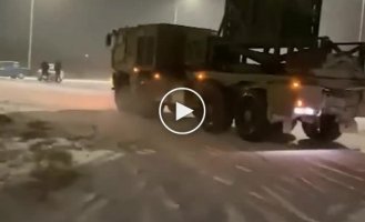 Excellent result: a Russian soldier decided to ride a brand new KamAZ army truck (mat)