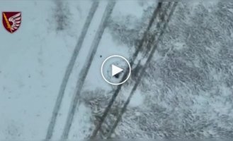 Ukrainian drones drop ammunition on Russian infantry in the Marinka area