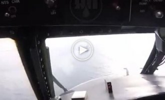 Landing on an aircraft carrier from the pilot's point of view