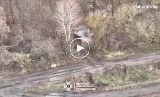 Border guards destroyed Russian invaders' BTR-70 with a kamikaze drone strike