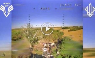 Бойцы ББпС BLACK SKY уничтожают дронами россиян, атакующих в районе Новосергеевки