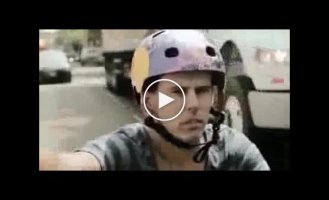 Сумасшедшие трюки на BMX на прицепе тягача