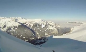 Крутые прыжки на лыжах и парашюте