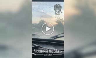 Unsuccessful attempt by a Russian FPV drone to hit a Ukrainian Kozak armored vehicle near Chasy Yar