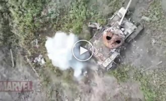 A clip of the work of a Ukrainian drone operator in the Avdeevsky direction