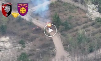 Another Russian tank was destroyed by a strike from a Ukrainian drone