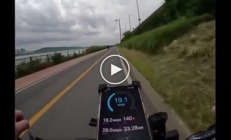 Head-on collision of cyclists
