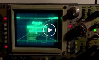 Engineers run the browser on a 1973 Tektronix oscilloscope