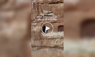 Priest climbs 250-meter cliff every day